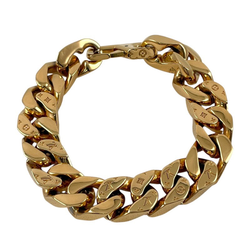【LOUIS VUITTON】ルイ・ヴィトン ブレスレ チェーンリンクス M00306 ブレスレット メンズ 喜平 モノグラム ゴールド