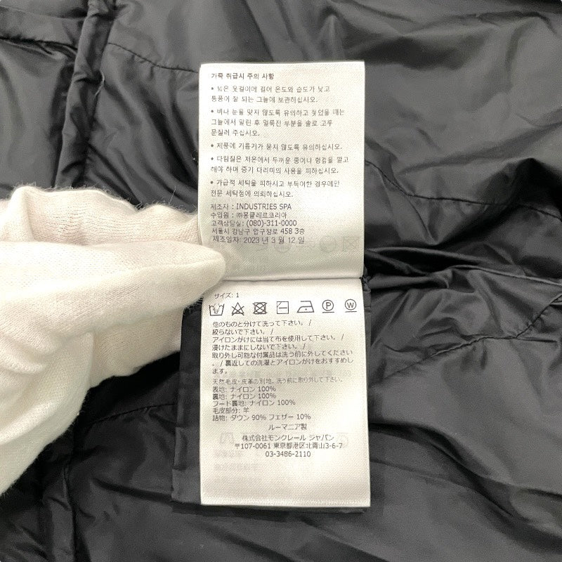 【MONCLER】モンクレール 23年 HIRMAFUR イルマファー ダウンジャケット レディース ダウンコート サイズ1 黒 ブラック 美品