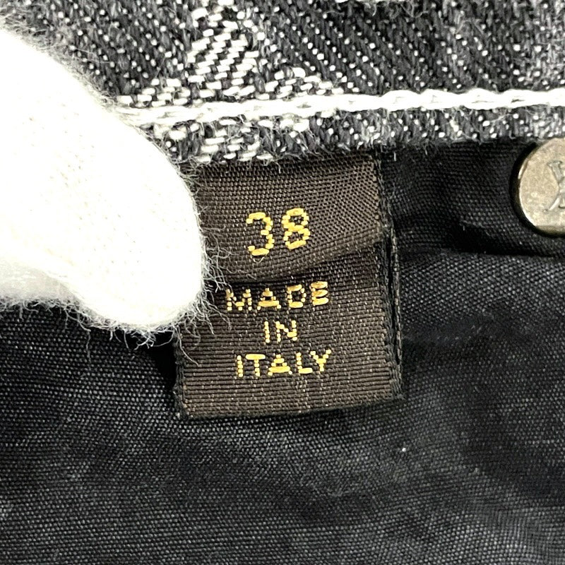 LOUIS VUITTON ルイヴィトン モノグラム柄ブラックジーンズ 未使用 LOUIS VUITTON ルイヴィトン モノグラム柄ブラックジーンズ 未