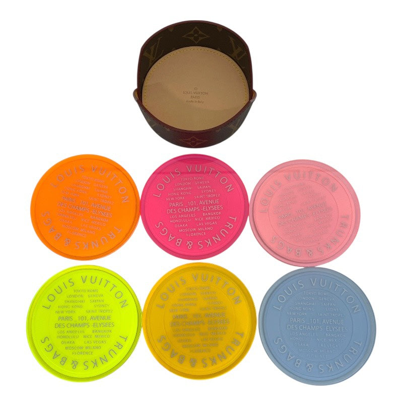 【LOUIS VUITTON】ルイ・ヴィトン モノグラム コースター6枚セット GI0489 その他小物 ユニセックス 美品