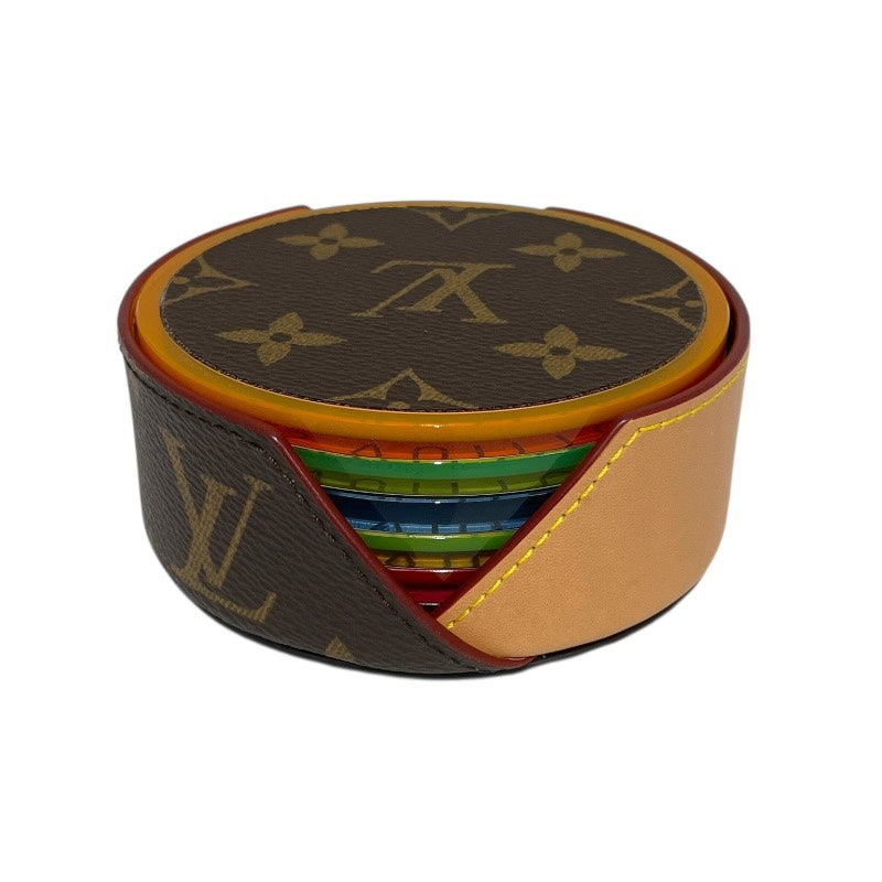 【LOUIS VUITTON】ルイ・ヴィトン モノグラム コースター6枚セット GI0489 その他小物 ユニセックス 美品