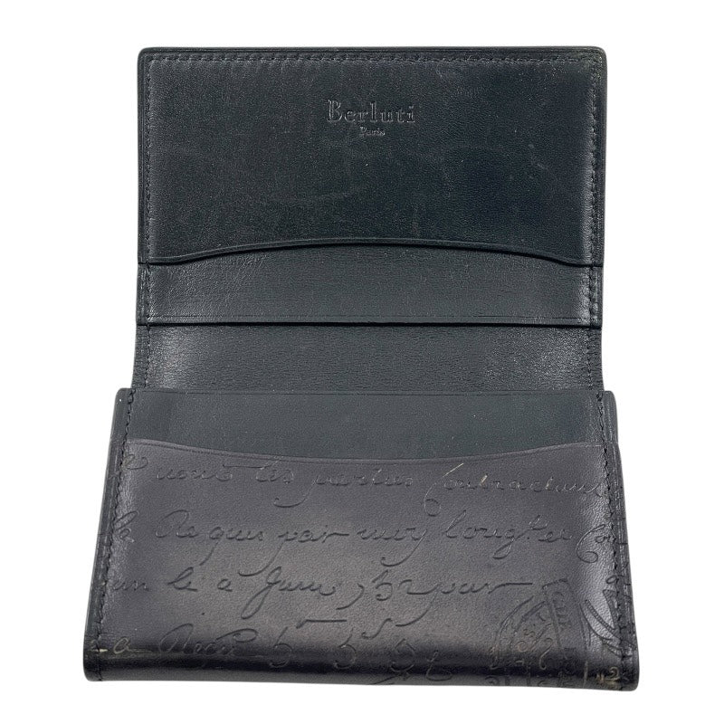 【Berluti】ベルルッティ インブイア IMBUIA 名刺入れ レザー メンズ カリグラフィ カードケース