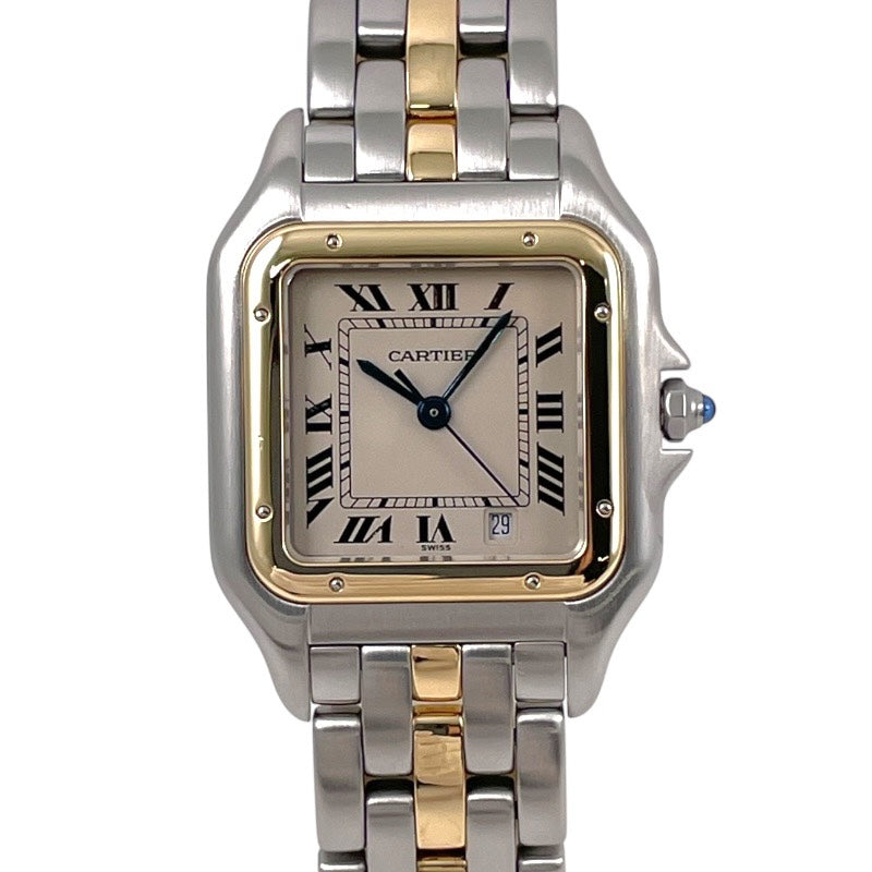 【CARTIER】カルティエ パンテールMM 1ロウ W25028B5 腕時計 SS/YG レディース クォーツ デイト メンズ
