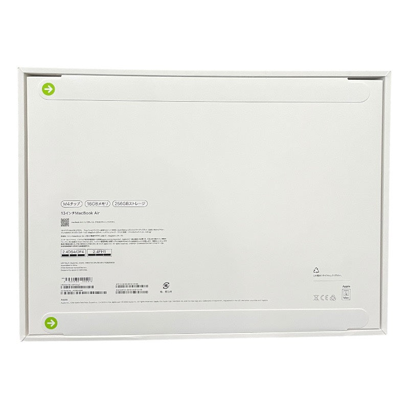 【新品】【Apple】アップル MacBook Air 13.6インチ MW123J/A パソコン ユニセックス 新品未使用品 M4 16GBメモリ 256GB ミッドナイト