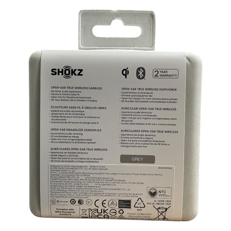 【新品】 【SHOKZ】ショックス OPENFIT 2+ T921 オーディオ機器 ユニセックス 新品未使用品 オープンイヤーイヤホン オープンフィット ワイヤレス