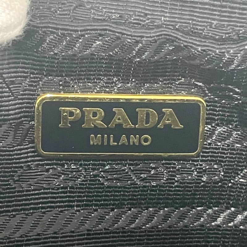 PRADA プラダ サフィアーノ BL0705 チェーンショルダー 2wayミニハンド ショルダーバッグ ナイロン ブラック×ゴールド金具【中古】 レディース