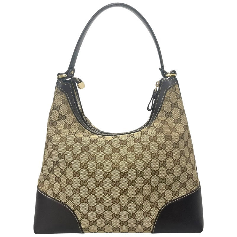 GUCCI グッチ ハンドバッグ GGキャンバス ブラウン【中古 GUCCI グッチ ハンドバッグ GGキャンバス ブラウン【中古