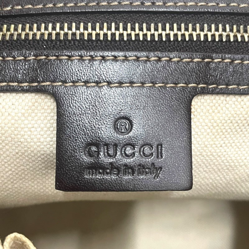 GUCCI グッチ ハンドバッグ  GGキャンバス ブラウン【中古】 レディース