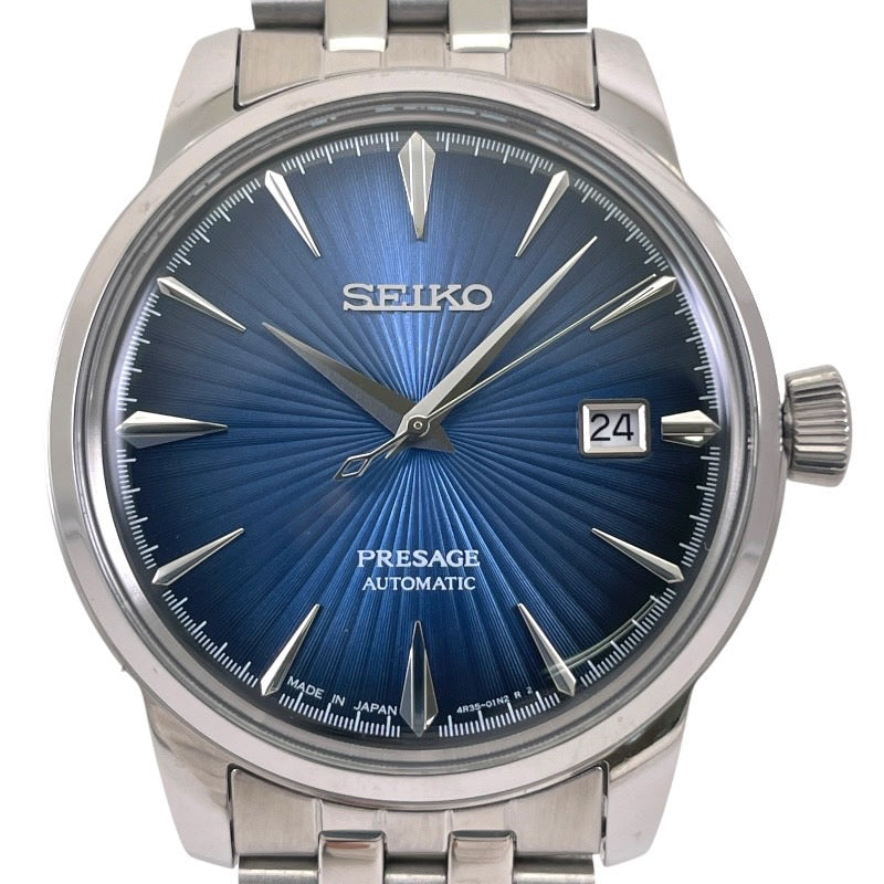 【SEIKO】セイコー プレザージュ ブルームーン カクテルタイム SARY123 4R35-01T0 腕時計 ステンレススチールメンズ 自動巻き　青文字盤