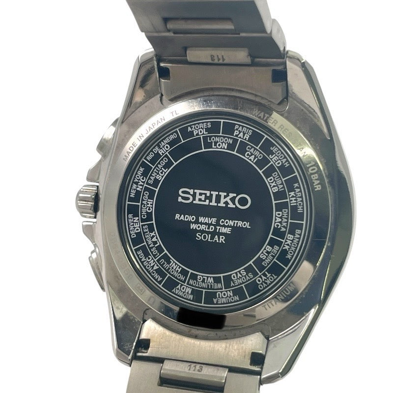 【SEIKO】セイコー ブライツ ワールドタイム SAGA157(8B54-0BB0) 腕時計 チタン メンズ 電波ソーラー