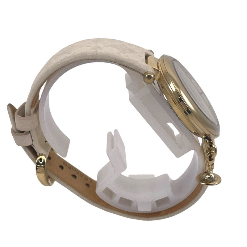 【Vivienne Westwood】ヴィヴィアンウエストウッド オーブ VV006 WHWH 腕時計 GP/レザー レディース クオーツ