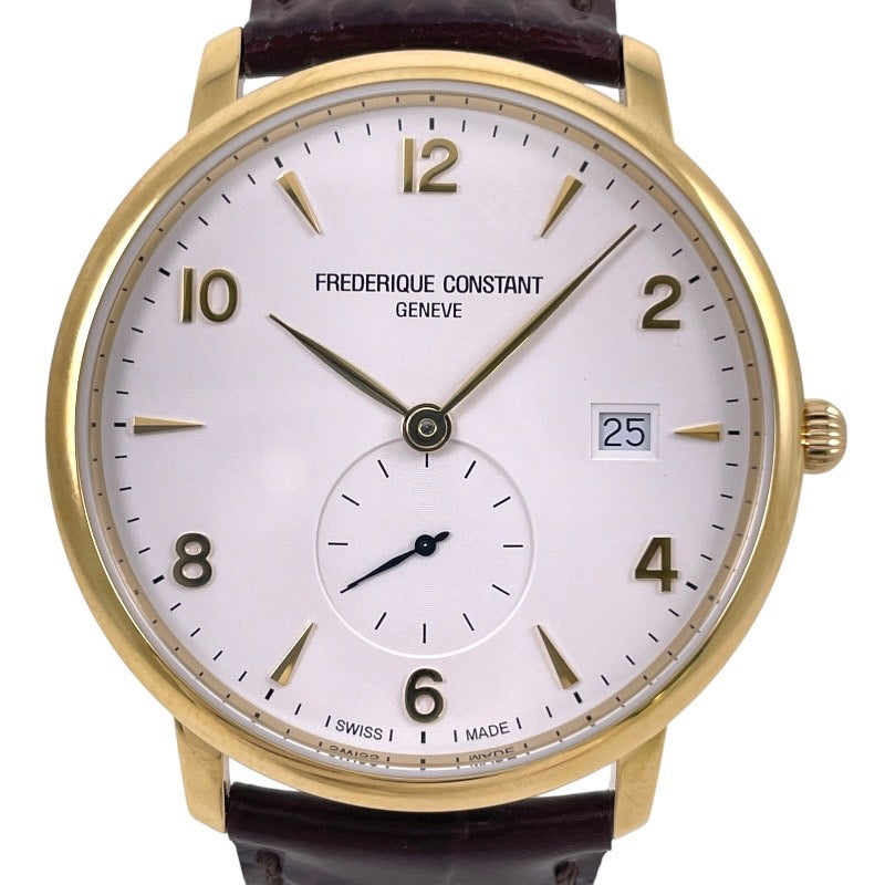 【中古】【FREDERIQUE CONSTANT】フレデリック・コンスタント スリムライン 246VA5S5 腕時計 SS/レザーメンズ クオーツ