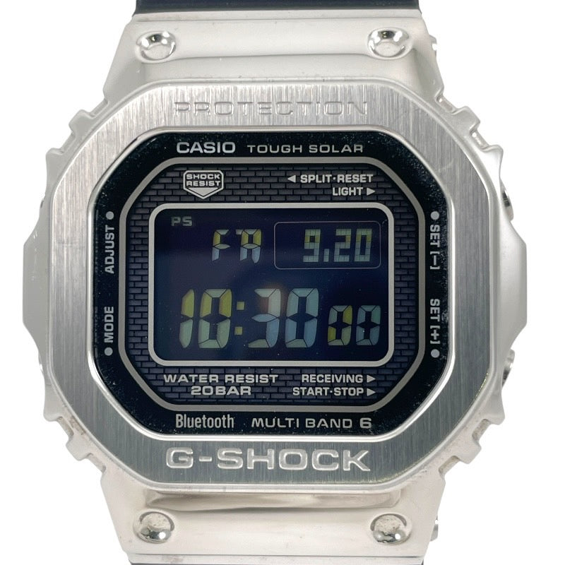 【中古】【CASIO】カシオ Gショック GMW-B5000 腕時計 SS/ラバーメンズ デジタル タフソーラー 耐衝撃構造