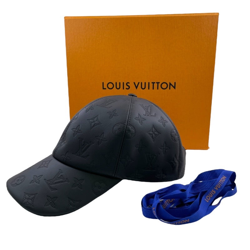 【LOUIS VUITTON】ルイ・ヴィトン キャップ・モノグラム・シャドウ M76581 キャップ レザーメンズ 帽子