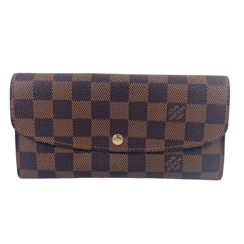 【中古】【LOUIS VUITTON】ルイ・ヴィトン フォイユエミリー N63019 長財布 ダミエキャンバス レディース