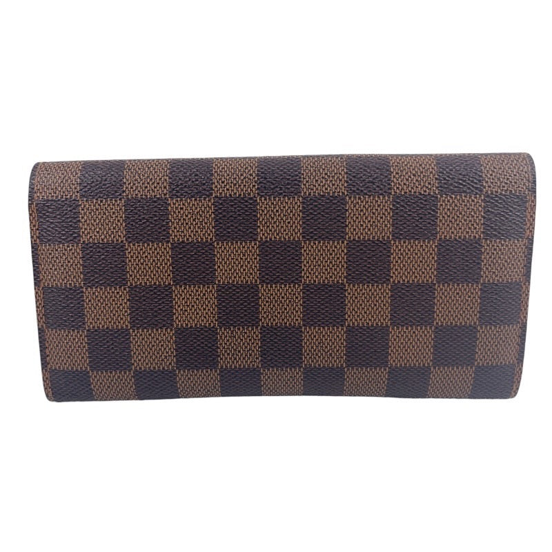 【中古】【LOUIS VUITTON】ルイ・ヴィトン フォイユエミリー N63019 長財布 ダミエキャンバス レディース