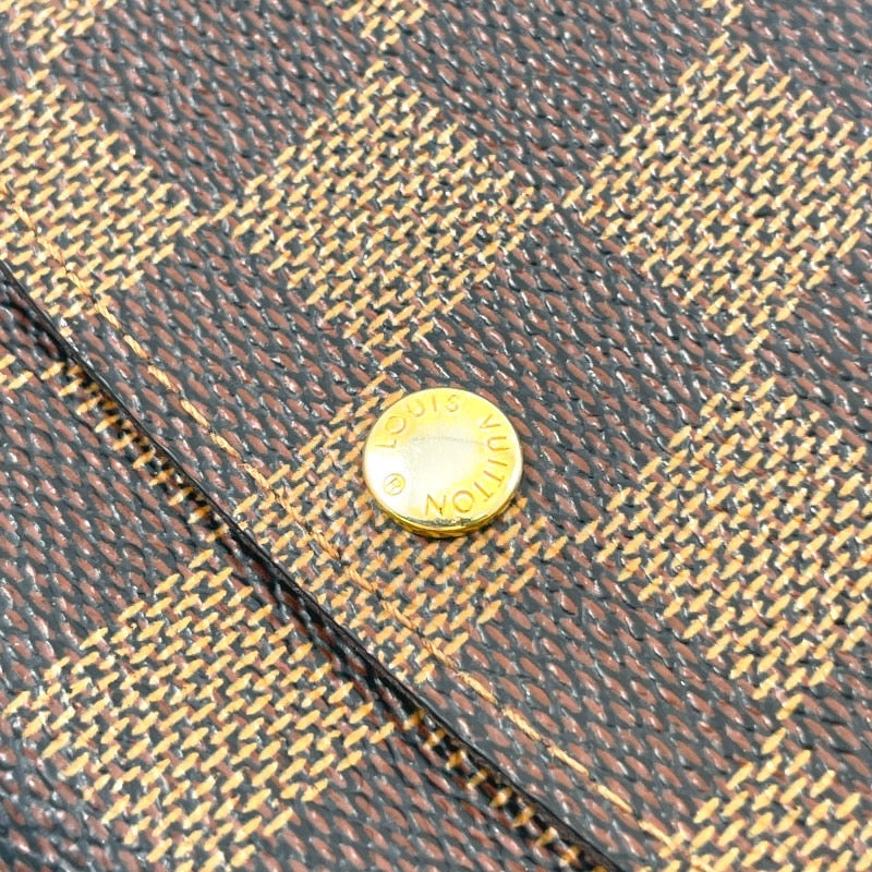 【中古】【LOUIS VUITTON】ルイ・ヴィトン フォイユエミリー N63019 長財布 ダミエキャンバス レディース