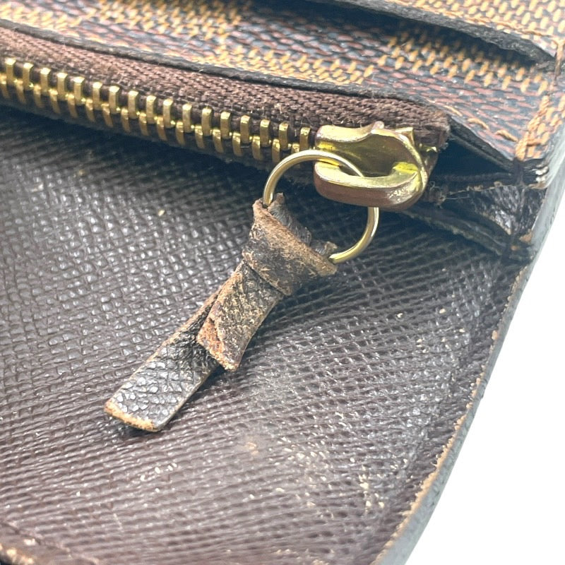 【中古】【LOUIS VUITTON】ルイ・ヴィトン フォイユエミリー N63019 長財布 ダミエキャンバス レディース