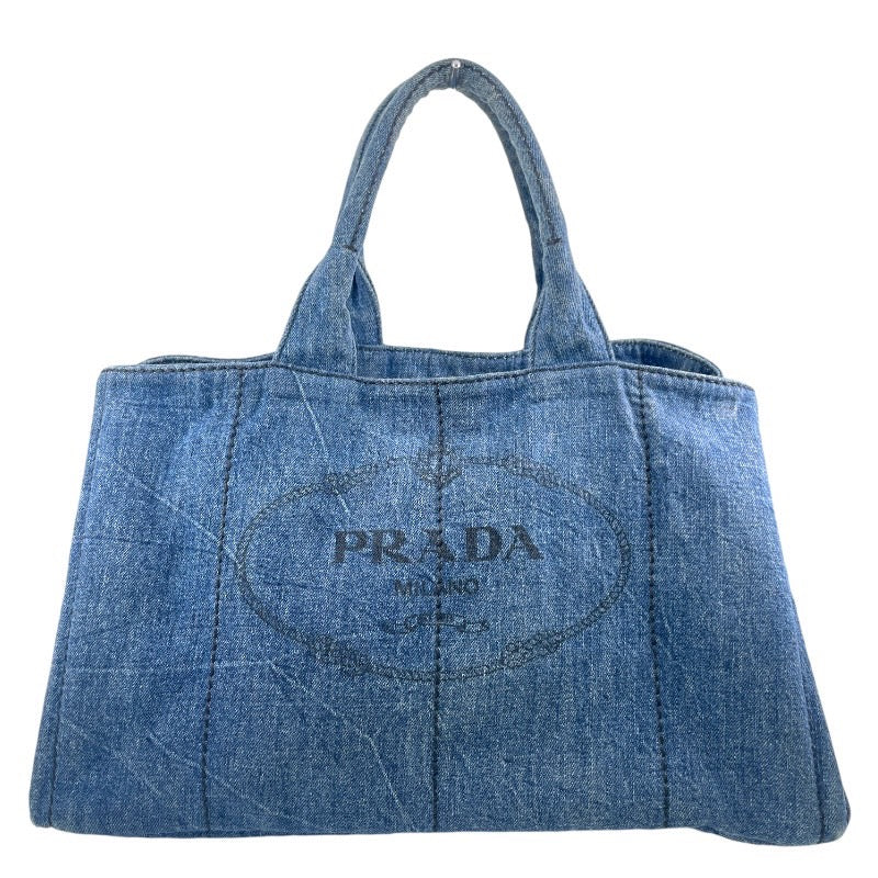 【中古】【PRADA】プラダ カナパ B1872B ハンドバッグ デニム レディース
