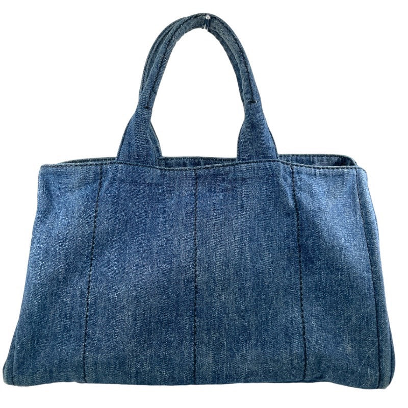 【中古】【PRADA】プラダ カナパ B1872B ハンドバッグ デニム レディース