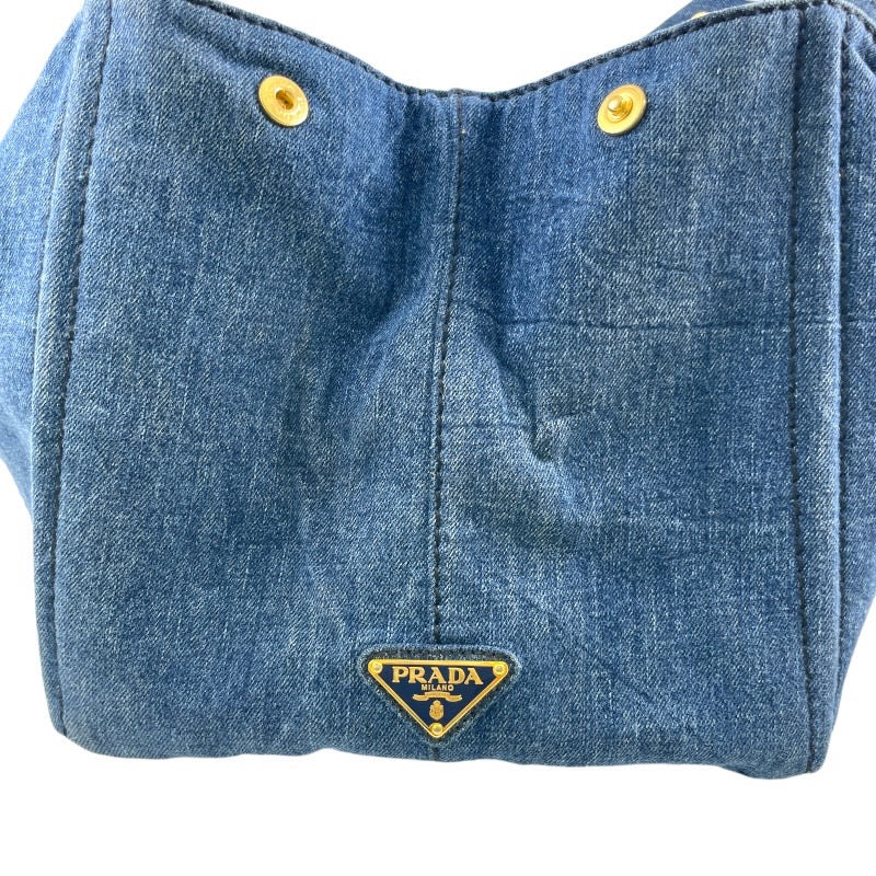 【中古】【PRADA】プラダ カナパ B1872B ハンドバッグ デニム レディース