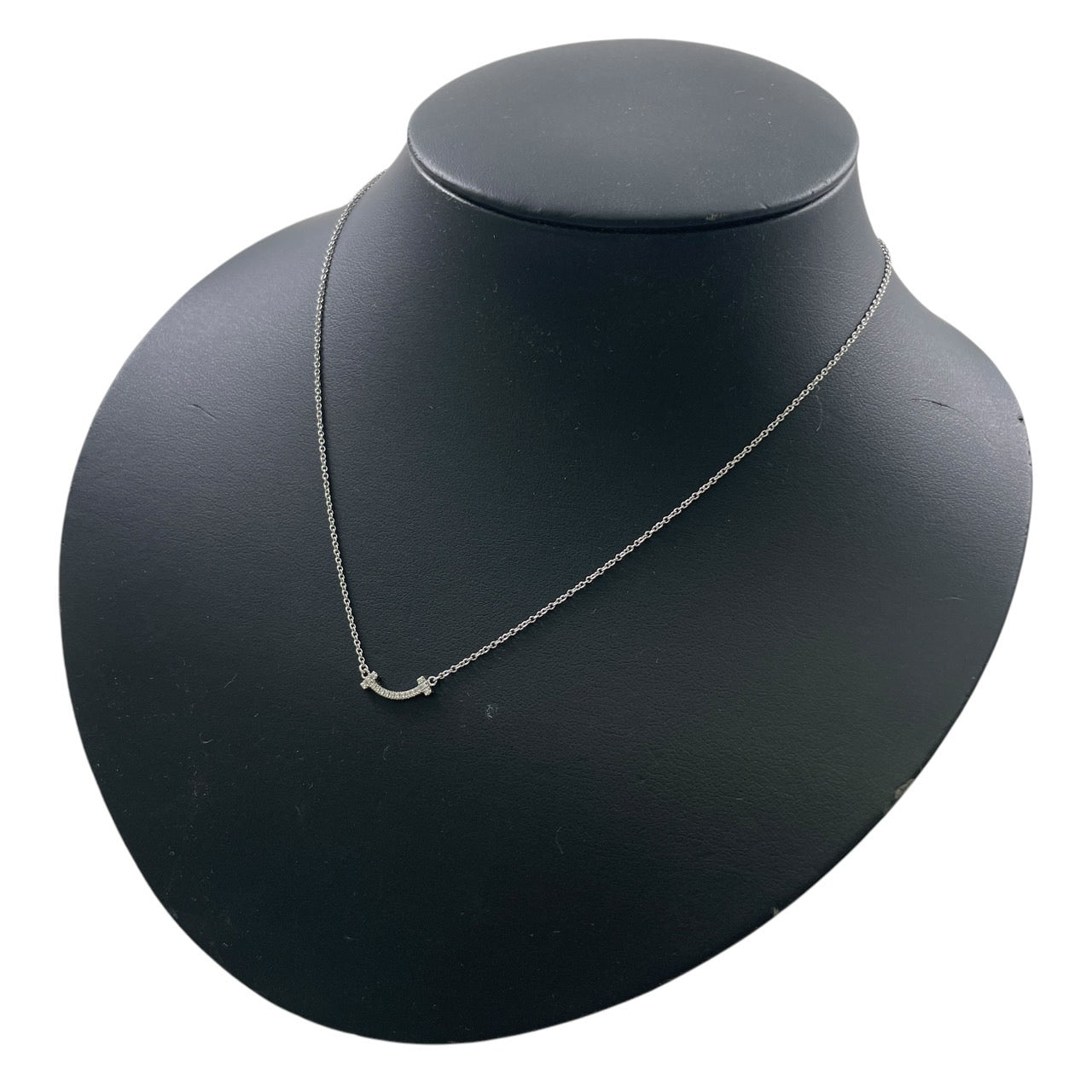 【TIFFANY&Co.】ティファニー Tスマイル ミニ ネックレス K18ホワイトゴールド レディース ホワイトゴールド ダイヤモンド 750