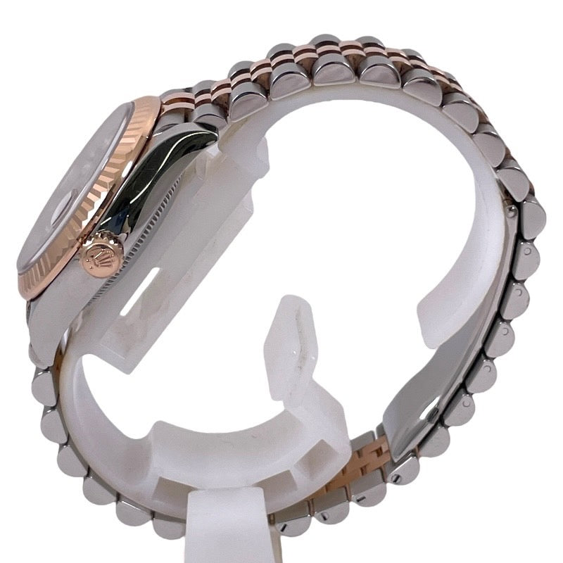 【ROLEX】ロレックス デイトジャスト31 278271G 腕時計 SS/PG レディース ランダム番 2021年ギャラ チョコレート文字盤 10Pダイヤモンド  ピンクゴールド ブラウン