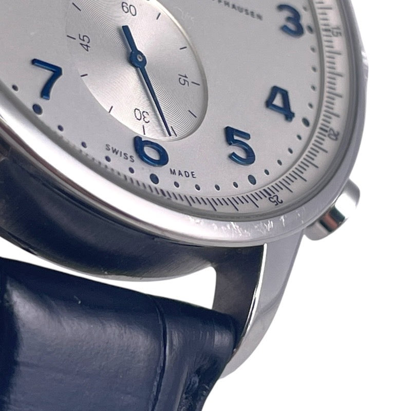 【IWC】インターナショナルウォッチカンパニー IWC ポルトギーゼ クロノグラフ IW371605 腕時計 SS/レザー メンズ スモールセコンド スモセコ 裏スケ シルバー文字盤