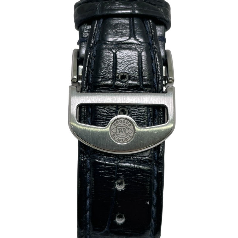 【IWC】インターナショナルウォッチカンパニー IWC ポルトギーゼ クロノグラフ IW371605 腕時計 SS/レザー メンズ スモールセコンド スモセコ 裏スケ シルバー文字盤