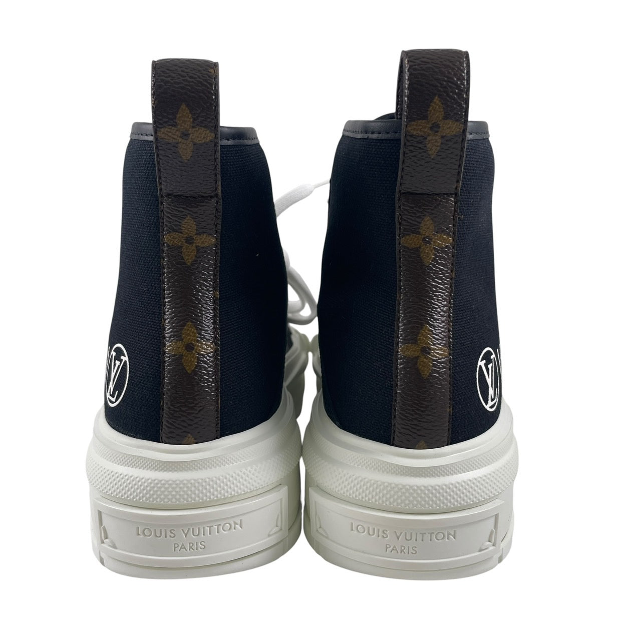 【LOUIS VUITTON】ルイ・ヴィトン SQUAD 1A96ER スニーカー キャンバス レディース LVスクァッドライン ハイカット モノグラム ブラック ホワイト