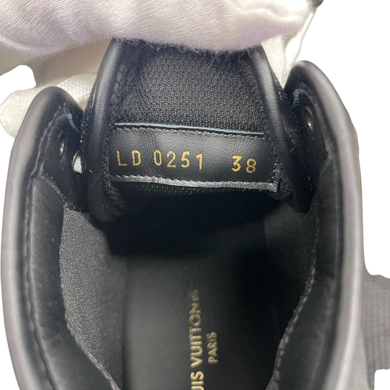 【LOUIS VUITTON】ルイ・ヴィトン SQUAD 1A96ER スニーカー キャンバス レディース LVスクァッドライン ハイカット モノグラム ブラック ホワイト