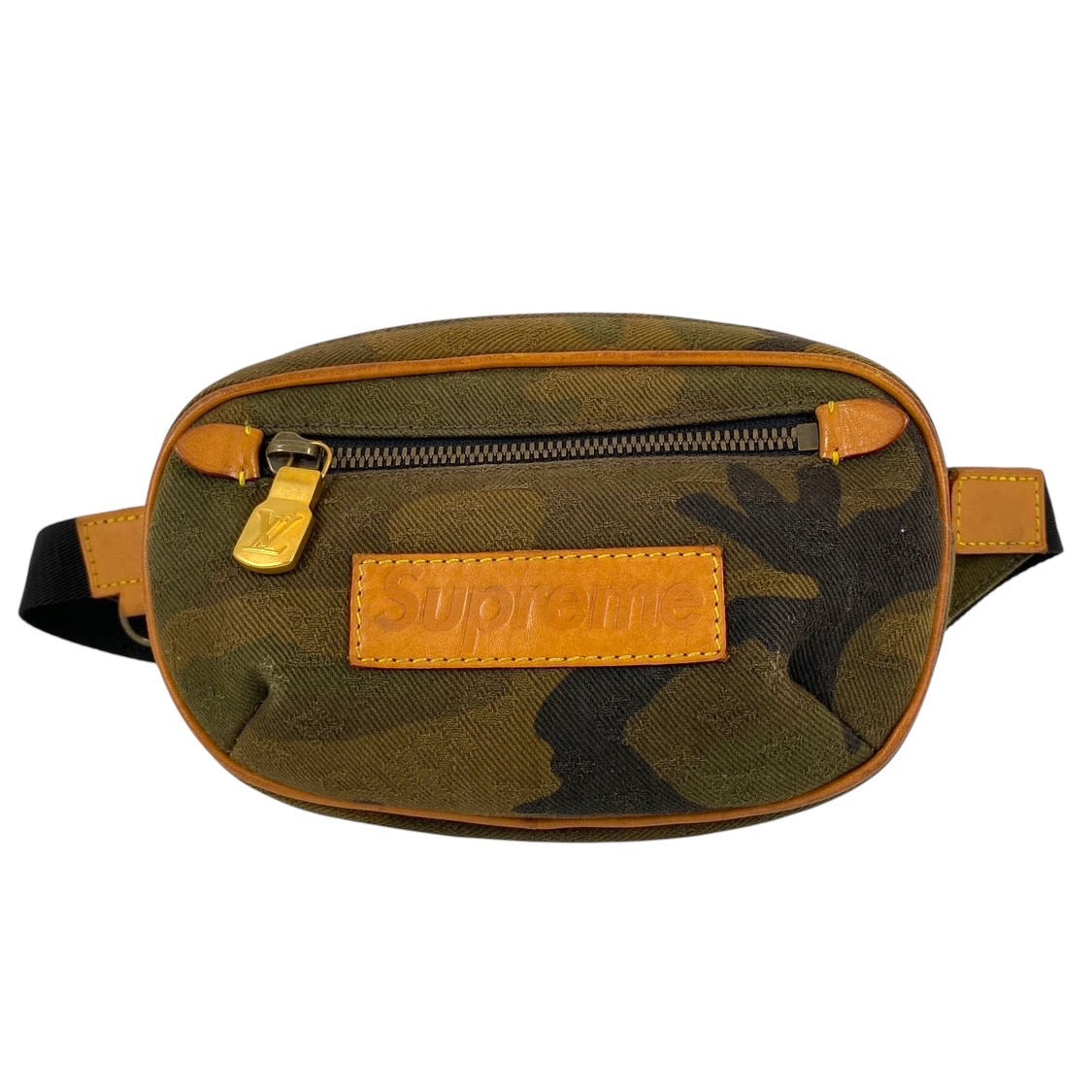 【LOUIS VUITTON】ルイ・ヴィトン バムバッグPM M44202 ウエストバッグ キャンバス メンズ ボディバッグ ウエストポーチ シュプリームコラボ SUPREME カモフラ 迷彩