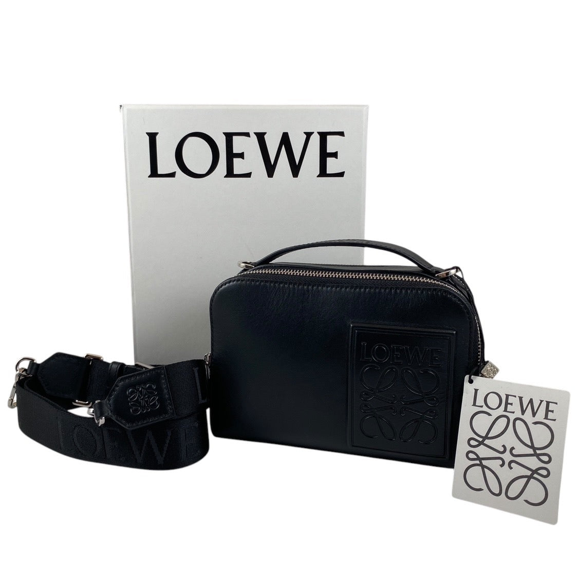 【LOEWE】ロエベ カメラバッグ C565R41X01 ショルダーバッグ レザーメンズ クロスボディ 本革 ミニバッグ ハンドバッグ 2WAY  レディース 黒