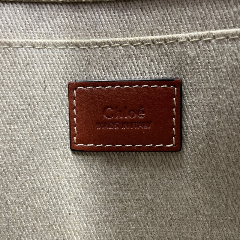 【Chloe】クロエ ウッディ CHC22AS397I26 トートバッグ キャンバスレディース WOODY スモール ショルダーバッグ 2way  ベージュ ブラウン