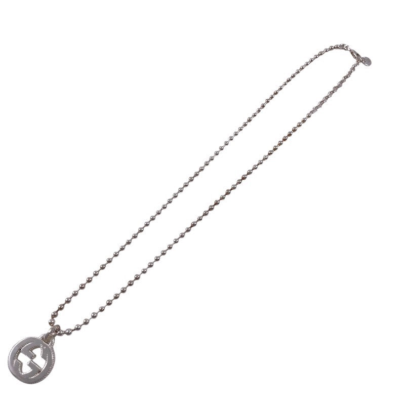 【GUCCI】グッチ インターロッキングG 479219 ネックレス シルバー925 メンズ ボールチェーン