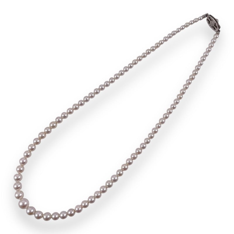 【MIKIMOTO】ミキモト パール  ネックレス シルバーレディース アコヤ 真珠 4-8mm