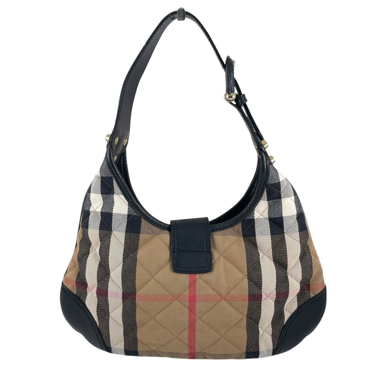 【BURBERRY】バーバリー ワンショルダー ショルダーバッグレディース ノバチェック ロックチャーム キルティング ベージュ