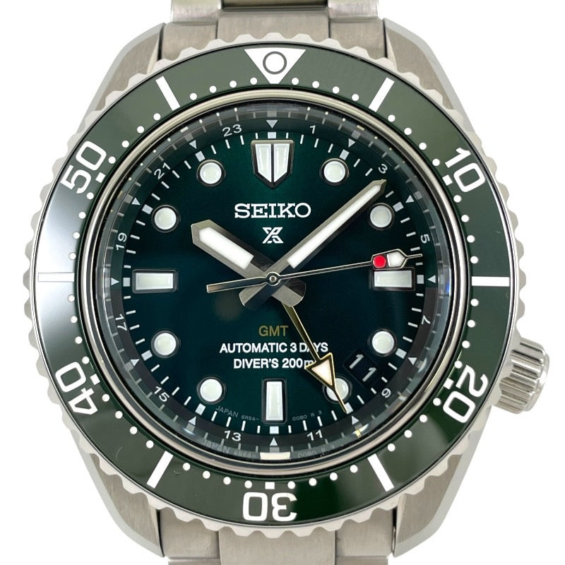 【SEIKO】セイコー プロスペックス GMT SBEJ009 腕時計 ステンレススチールメンズ 6R54-00D0 ダイバーズ グリーン 緑