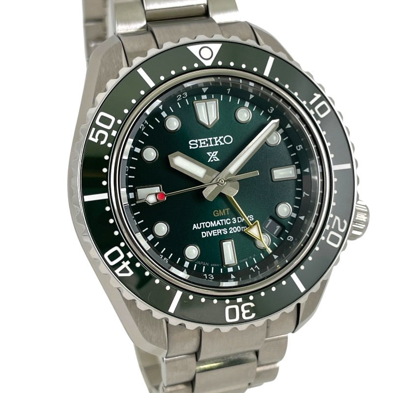 【SEIKO】セイコー プロスペックス GMT SBEJ009 腕時計 ステンレススチールメンズ 6R54-00D0 ダイバーズ グリーン 緑