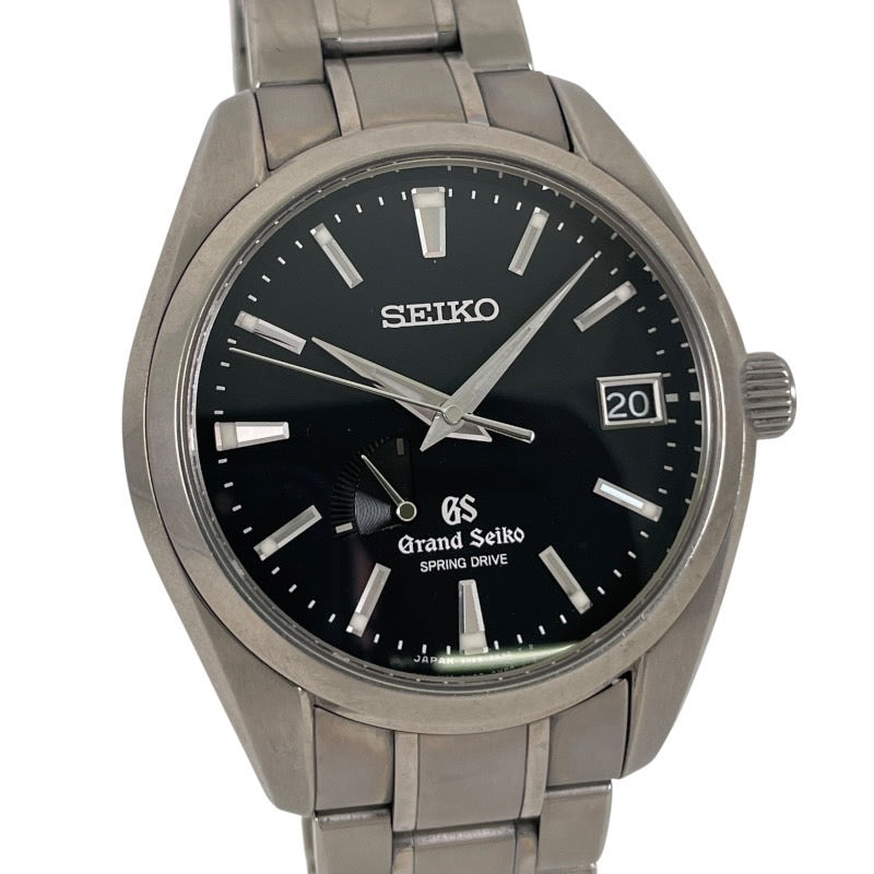 【Grand Seiko】グランドセイコー 9R65-0AE0 SBGA041 腕時計 チタンメンズ スプリングドライブ パワーリザーブ 黒文字盤