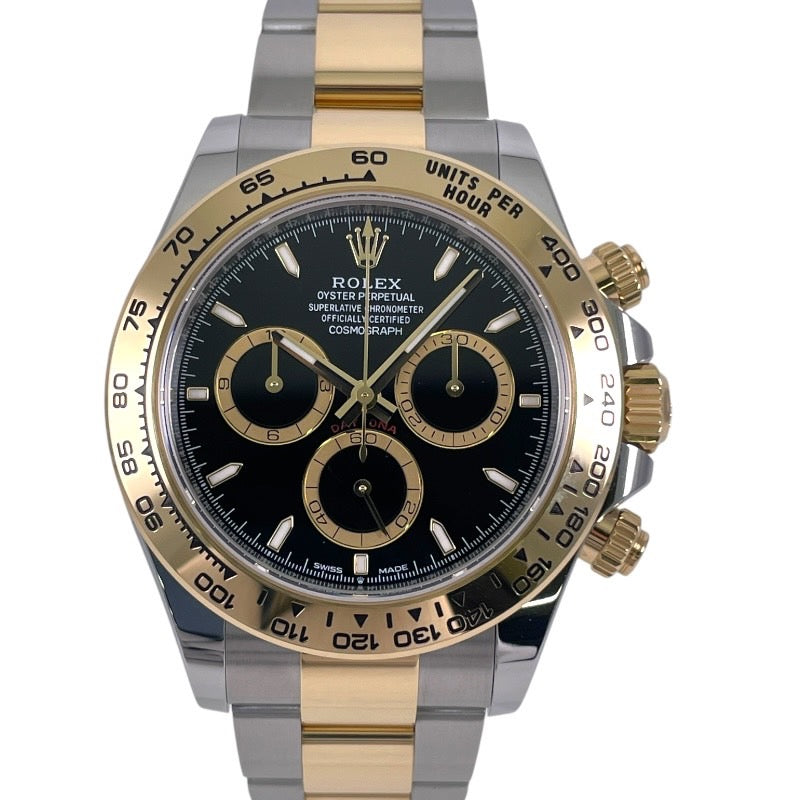 【ROLEX】ロレックス コスモグラフ デイトナ 126503 腕時計 SS/YGメンズ イエローゴールド クロノグラフ 黒文字盤 ブラック 2024年ギャラ