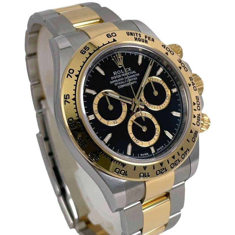 【ROLEX】ロレックス コスモグラフ デイトナ 126503 腕時計 SS/YGメンズ イエローゴールド クロノグラフ 黒文字盤 ブラック 2024年ギャラ