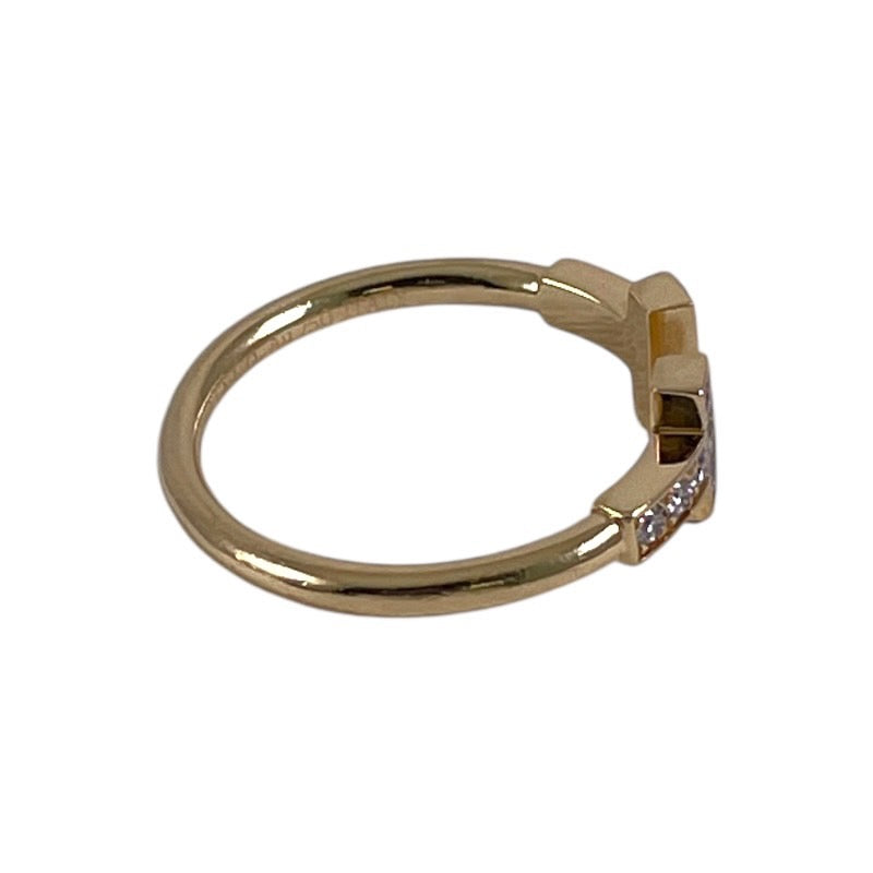 【TIFFANY&Co.】ティファニー Tワイヤー リング・指輪 K18イエローゴールド レディース 750 ダイヤモンド 9号