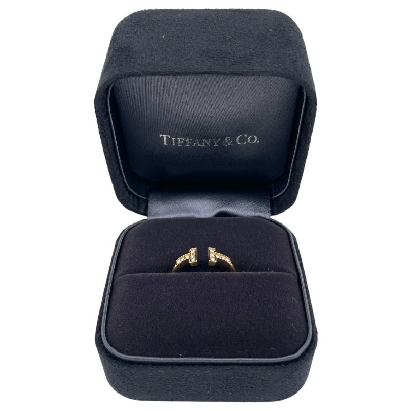 【TIFFANY&Co.】ティファニー Tワイヤー リング・指輪 K18イエローゴールド レディース 750 ダイヤモンド 9号