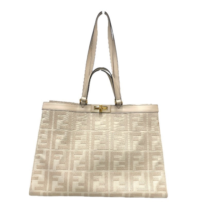【FENDI】フェンディ ピーカブー エックストート ミディアム 8BH374 トートバッグ キャンバス レディース ズッカ 2WAY ハンドバッグ レザー