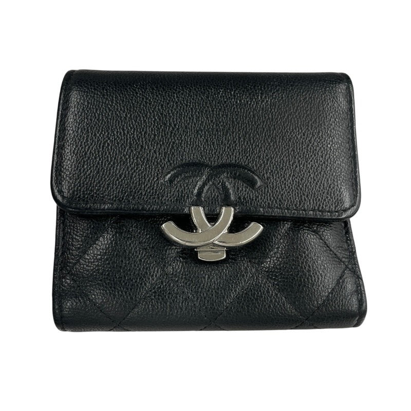 CHANEL】シャネル CC BOX AP1173 三つ折り財布 レザー