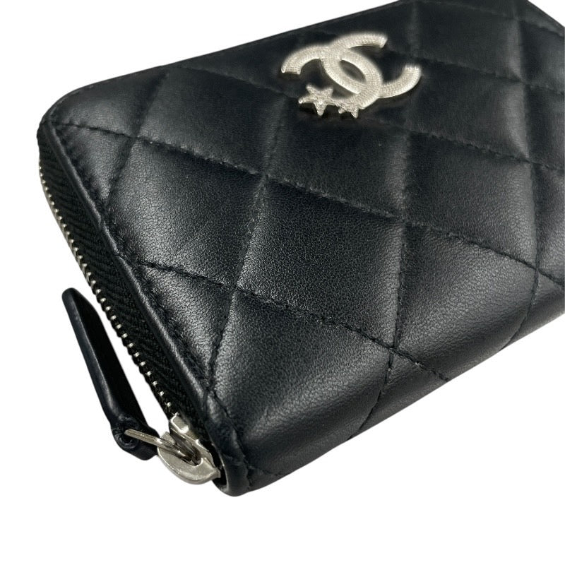 【CHANEL】シャネル コインパース AP3728 二つ折り財布 ラムスキン レディース ココマーク スター ラウンドファスナー コンパクトウォレット マトラッセ