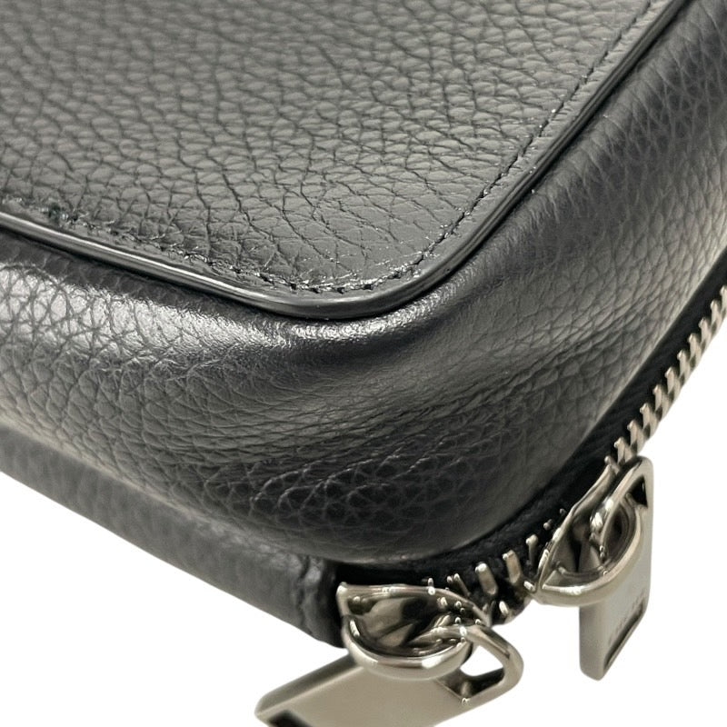【Christian Dior】クリスチャンディオール CDアイコン 2ESBC119CDI ショルダーバッグ メンズ ポーチ ポシェット ブラック 黒 レザー ウォレット