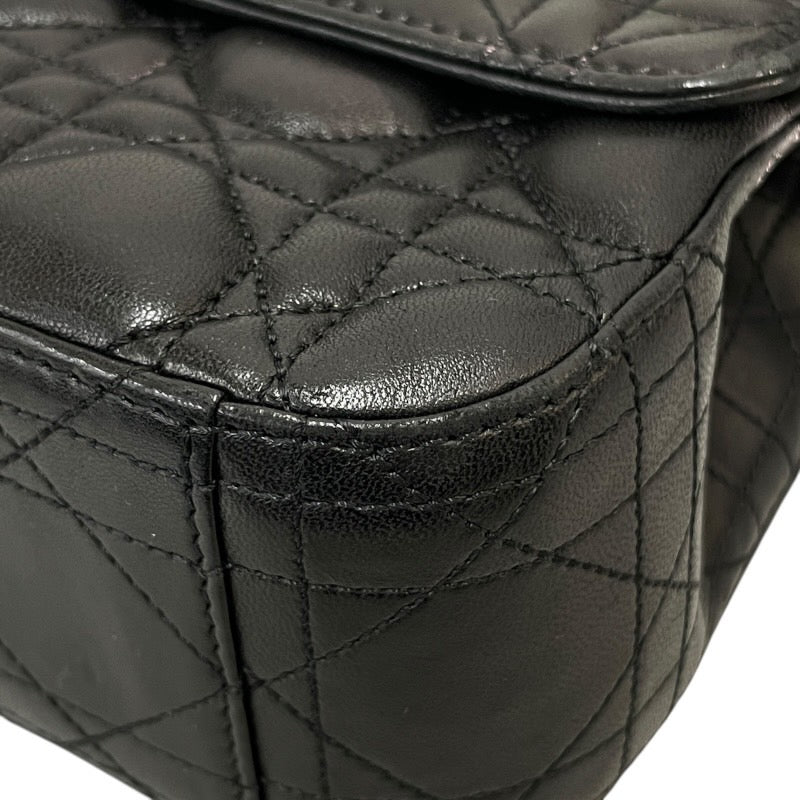 【Christian Dior】クリスチャンディオール レディディオール カナージュ ミスディオール ショルダーバッグ レザー レディース チェーンショルダー ニューロック 黒 ブラック