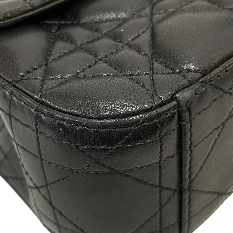 【Christian Dior】クリスチャンディオール レディディオール カナージュ ミスディオール ショルダーバッグ レザー レディース チェーンショルダー ニューロック 黒 ブラック